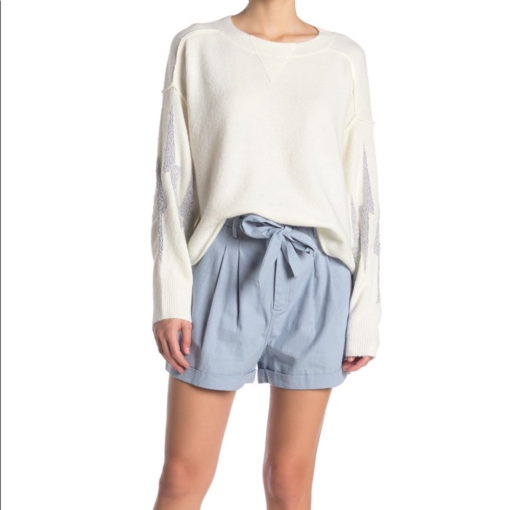 High Waisted Tie Front Shorts